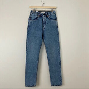 Decade Studio Alex Slim Fit Jeans 26 Light Acid Wash 100% Cotton Minimalist NWT